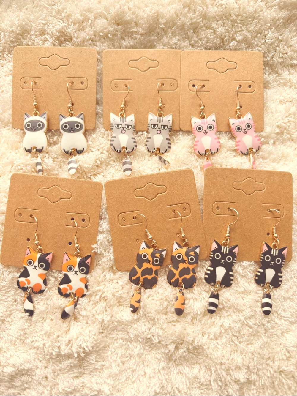 Cute Cat Dangle Earrings - Assorted Colors
